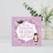 Sie glaubt, dass sie Lila eine Flachkarte Abschlus (Stehend Vorderseite)