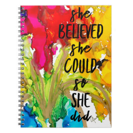 Sie glaubt Lovitude Spiral Notebook Journal Notizblock