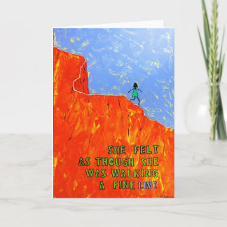 Sie glaubte, als wenn sie eine dünne Linie ging Karte