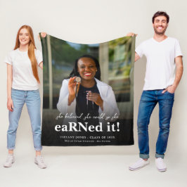 Sie glaubte an den Abschluss des Nurse-Fotos Fleecedecke