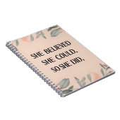 Sie glaubte an minimalistische Wildblumen Notizblock (Rechte Seite)