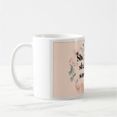 Sie glaubte an minimalistische Wildblumen zur Tass Kaffeetasse (Links)