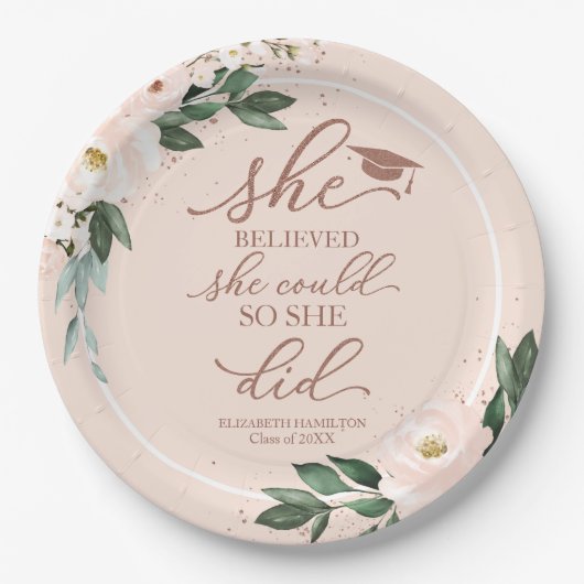 Sie glaubte, dass sie das Party "Grand Paper" Pappteller (Vorderseite)