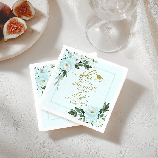 Sie glaubte, dass sie das tun könne, also tat sie  serviette