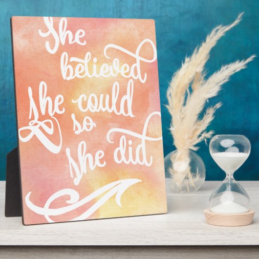 Sie glaubte, dass sie das tun könne fotoplatte (Seite)