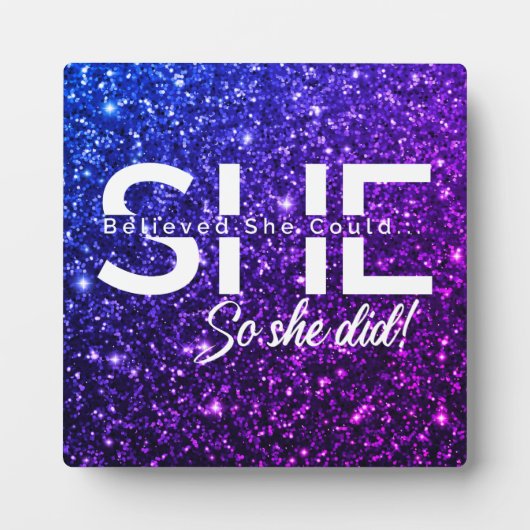 Sie glaubte, dass sie das tun könne fotoplatte (Vorderseite)