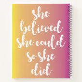 Sie glaubte, dass sie das tun könne, notizblock (Rückseite)