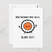 Sie glaubte, dass sie duschi dumme Wortschatzpisto Postkarte (Vorne/Hinten)