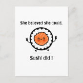 Sie glaubte, dass sie duschi dumme Wortschatzpisto Postkarte (Vorderseite)