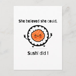 Sie glaubte, dass sie duschi dumme Wortschatzpisto Postkarte