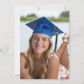 Sie glaubte, dass sie eine Blue Foto Graduation Pa Einladung (Rückseite)