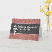 Sie glaubte, dass sie einen rosa Glitzer erhalten Karte (Gelbe Blume)