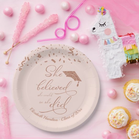 Sie glaubte, dass sie es schaffen könnte, also tat pappteller (Party)