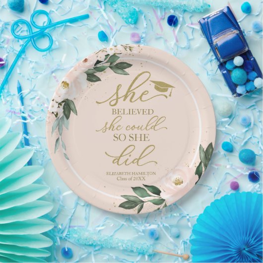 Sie glaubte, dass sie es schaffen könnte, also tat pappteller (Party)