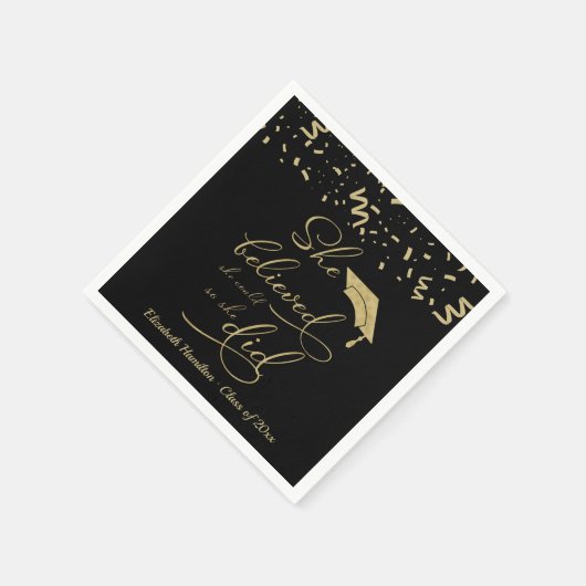 Sie glaubte, dass sie es schaffen könnte, also tat serviette (Ecke)