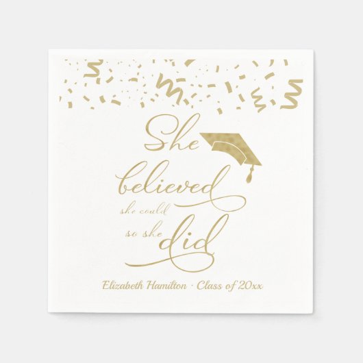 Sie glaubte, dass sie es schaffen könnte, also tat serviette (Vorderseite)