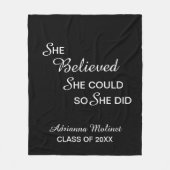 Sie glaubte, dass sie es schaffen könnte, einen sc fleecedecke (Vorderseite)