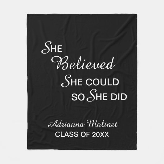 Sie glaubte, dass sie es schaffen könnte, einen sc fleecedecke (Vorderseite)