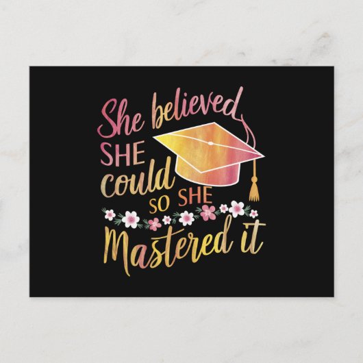 Sie glaubte, dass sie es schaffen könnte, es zu me postkarte (Vorderseite)