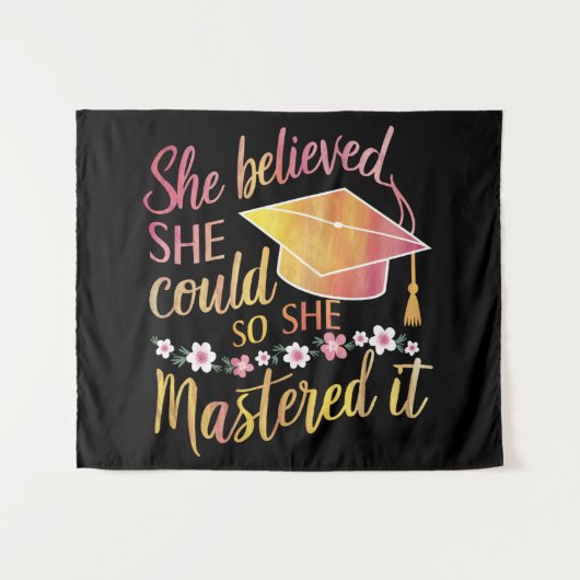 Sie glaubte, dass sie es schaffen könnte, es zu me wandteppich (Vorderseite (Horizontal))