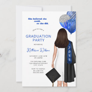 Sie glaubte, dass sie Foto-Abitur-Party machen kön Einladung