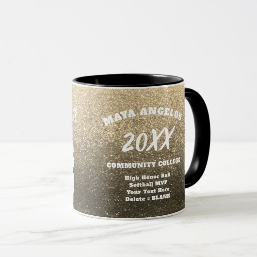 Sie glaubte, dass sie Glitzer-Glitzern Abschluss Tasse (VorderseiteRechts)