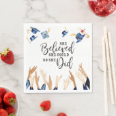 Sie glaubte, dass sie Graduierungsklappen machen k Serviette (Beispiel)