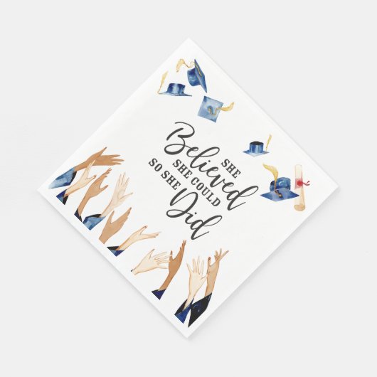 Sie glaubte, dass sie Graduierungsklappen machen k Serviette (Ecke)