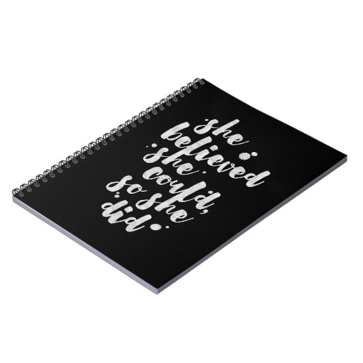 Sie glaubte, dass sie - inspirierend Zeitschrift Notizblock (Linke Seite)