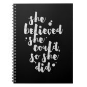Sie glaubte, dass sie - inspirierend Zeitschrift Notizblock (Vorderseite)