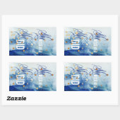 Sie glaubte, dass sie inspirierende Zitatskunst ma Rechteckiger Aufkleber (Blatt)