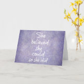 Sie glaubte, dass sie könnte, also sie motivierend karte (Gelbe Blume)