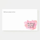 Sie glaubte, dass sie könnte, also sie - post-it klebezettel (Vorderseite)