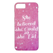 Sie glaubte, dass sie könnte, also sie tat Case-Mate iPhone hülle (Rückseite)