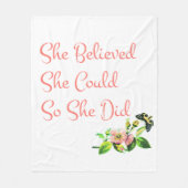 Sie glaubte, dass sie könnte, also sie tat fleecedecke (Vorderseite)