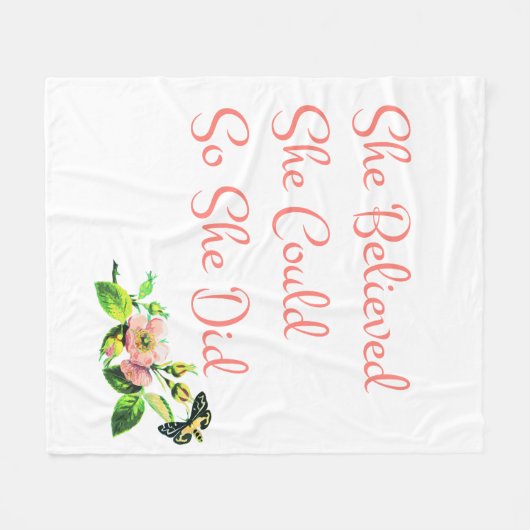 Sie glaubte, dass sie könnte, also sie tat fleecedecke (Vorderseite (Horizontal))