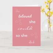 Sie glaubte, dass sie könnte, also sie tat karte (Gelbe Blume)