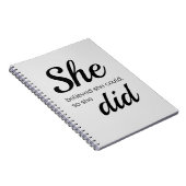 Sie glaubte, dass sie könnte, also sie tat notizblock (Rechte Seite)