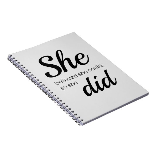 Sie glaubte, dass sie könnte, also sie tat notizblock (Rechte Seite)