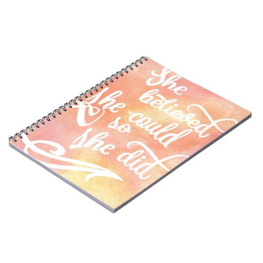 Sie glaubte, dass sie könnte, also sie tat notizblock (Linke Seite)