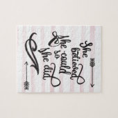 sie glaubte, dass sie könnte, also sie tat puzzle (Horizontal)