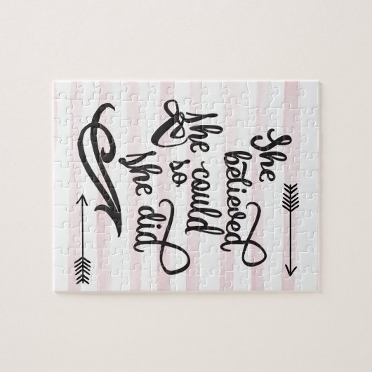 sie glaubte, dass sie könnte, also sie tat puzzle (Horizontal)