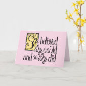 Sie glaubte, dass sie könnte und also sie karte (Gelbe Blume)