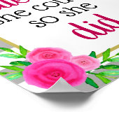 Sie glaubte, dass sie Motivierend Streifen florier Poster (Ecke)