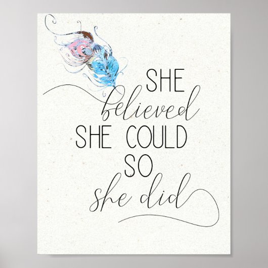 Sie glaubte, dass sie so inspirierend sein könnte poster (Vorne)