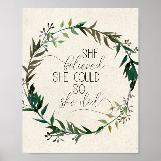 Sie glaubte, dass sie so inspirierend sein könnte poster (Vorne)