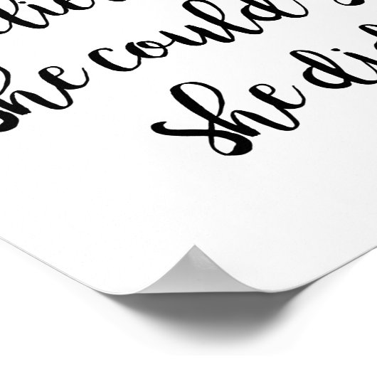 Sie glaubte, dass sie so inspirierend sein könnte poster (Ecke)