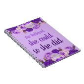 Sie glaubte, dass sie so Lila Blumenbeete Notizblock (Rechte Seite)