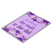 Sie glaubte, dass sie so Lila Blumenbeete Notizblock (Linke Seite)