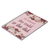 Sie glaubte, dass sie so Rose Gold Floral Notizblock (Linke Seite)